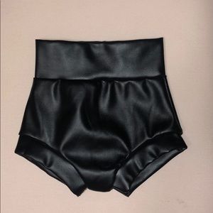 Black Leather (faux) bummies